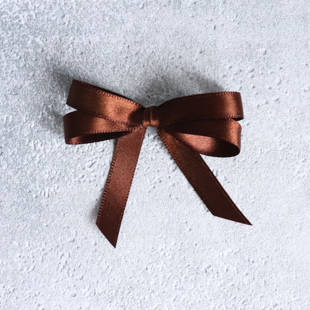 Atlasová stuha 10 mm / 3 m – hnědá